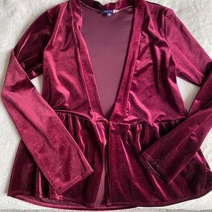 Modcloth Velvet Peplum Jacket